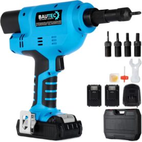 BAUTEC Akku Blindnietmuttern Setzgerät für M3 M4 M5 M6
