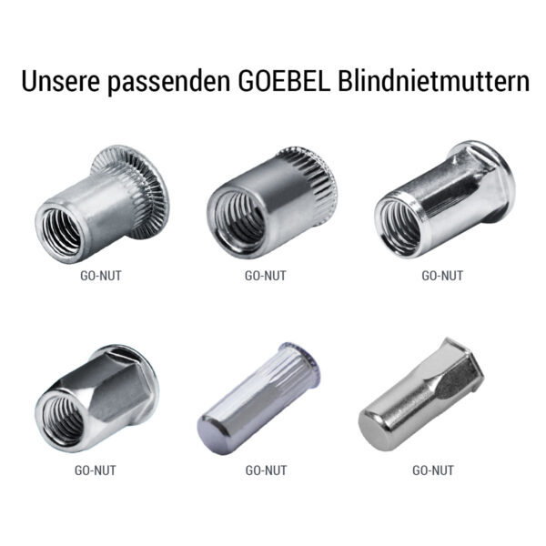 RN1-passende-Blindnietmuttern RN1-passende-Blindnietmuttern